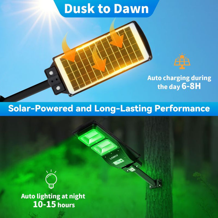 Solar Green Feeder Light for Hunting -12,000 lumens
