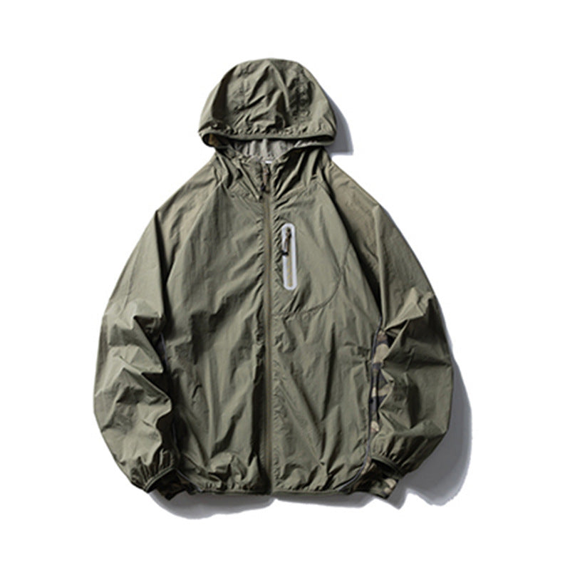 Men’s Camouflage Hooded Jacket – Sun Protection & Reflective Design