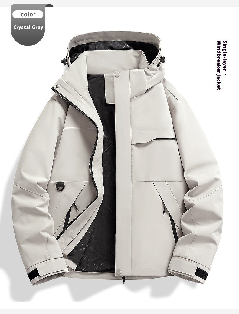 Spring & Autumn Single-Layer Shell Jacket – Windproof & Waterproof