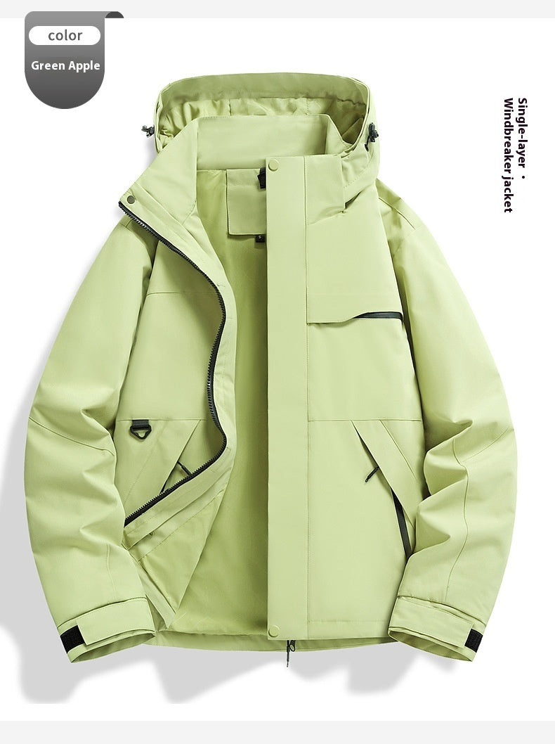 Spring & Autumn Single-Layer Shell Jacket – Windproof & Waterproof