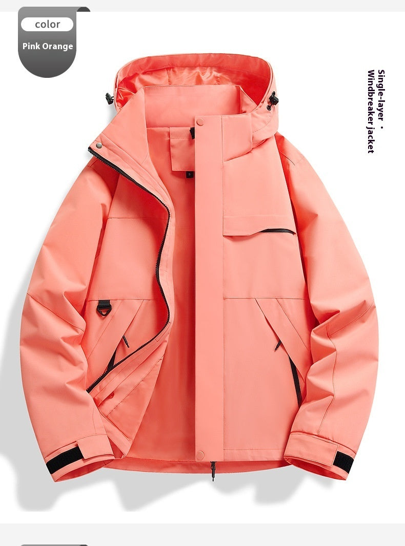 Spring & Autumn Single-Layer Shell Jacket – Windproof & Waterproof