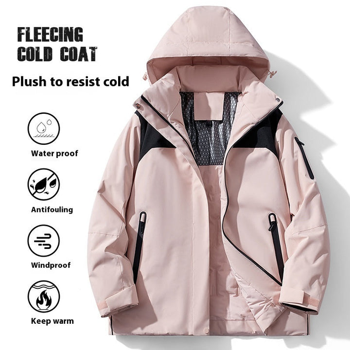 Winter Cotton-Padded Jacket – Fleece-Lined, Windproof & Waterproof