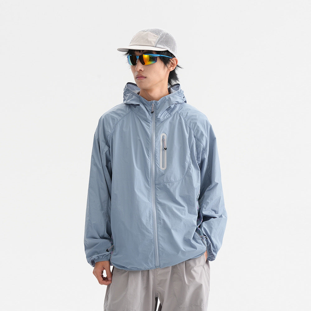 Men’s Camouflage Hooded Jacket – Sun Protection & Reflective Design
