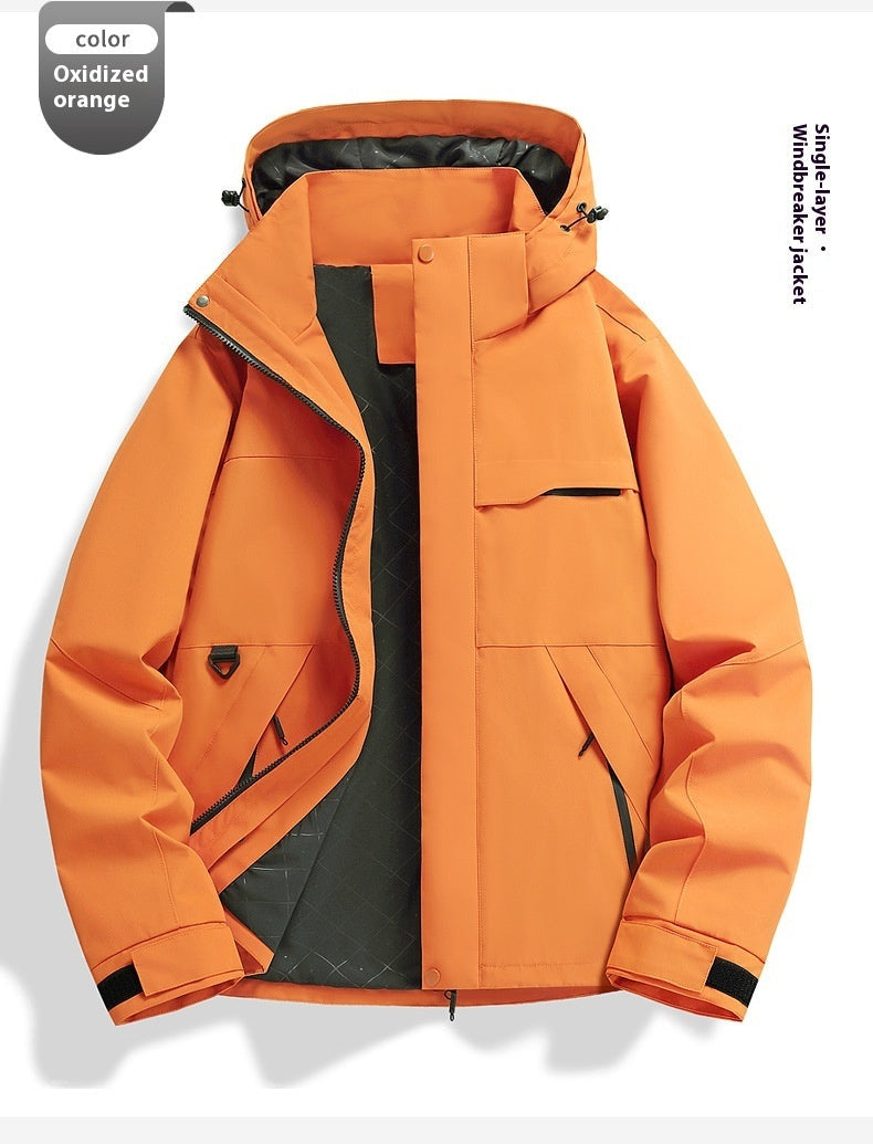Spring & Autumn Single-Layer Shell Jacket – Windproof & Waterproof
