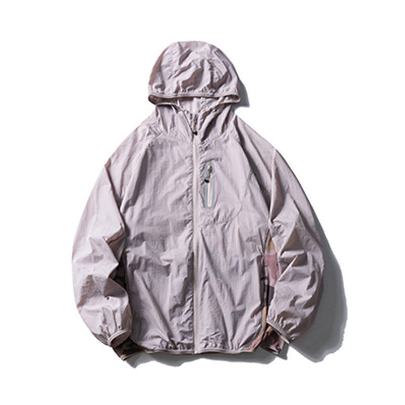 Men’s Camouflage Hooded Jacket – Sun Protection & Reflective Design