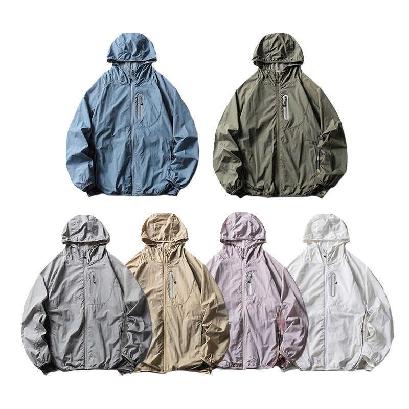 Men’s Camouflage Hooded Jacket – Sun Protection & Reflective Design