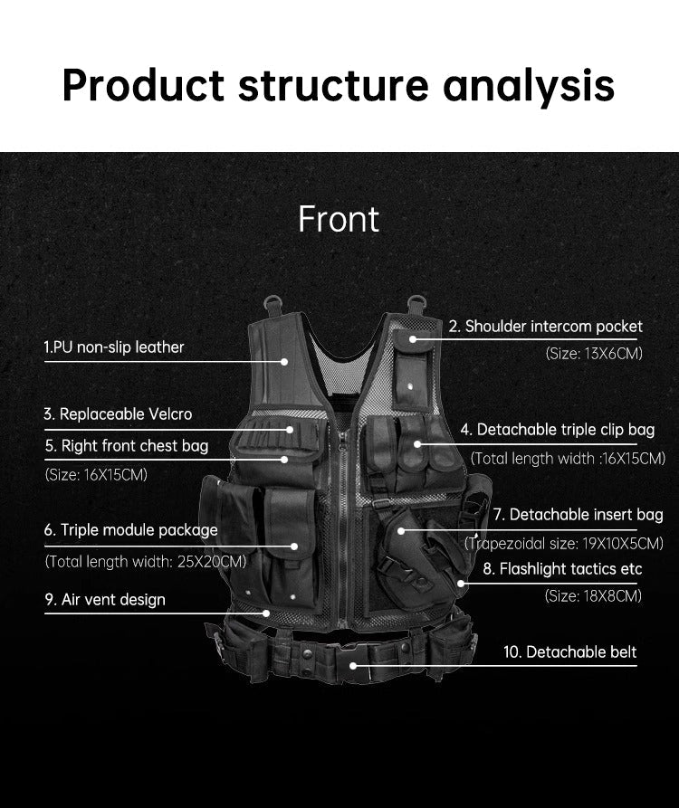 6000D Nylon Multi-Pocket Tactical Vest – Hunting & Outdoor Gear