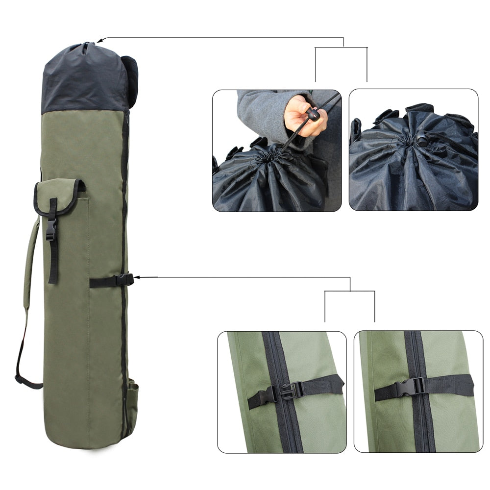 Portable Multifunction Nylon Fishing Rod Tackle Storage Bag