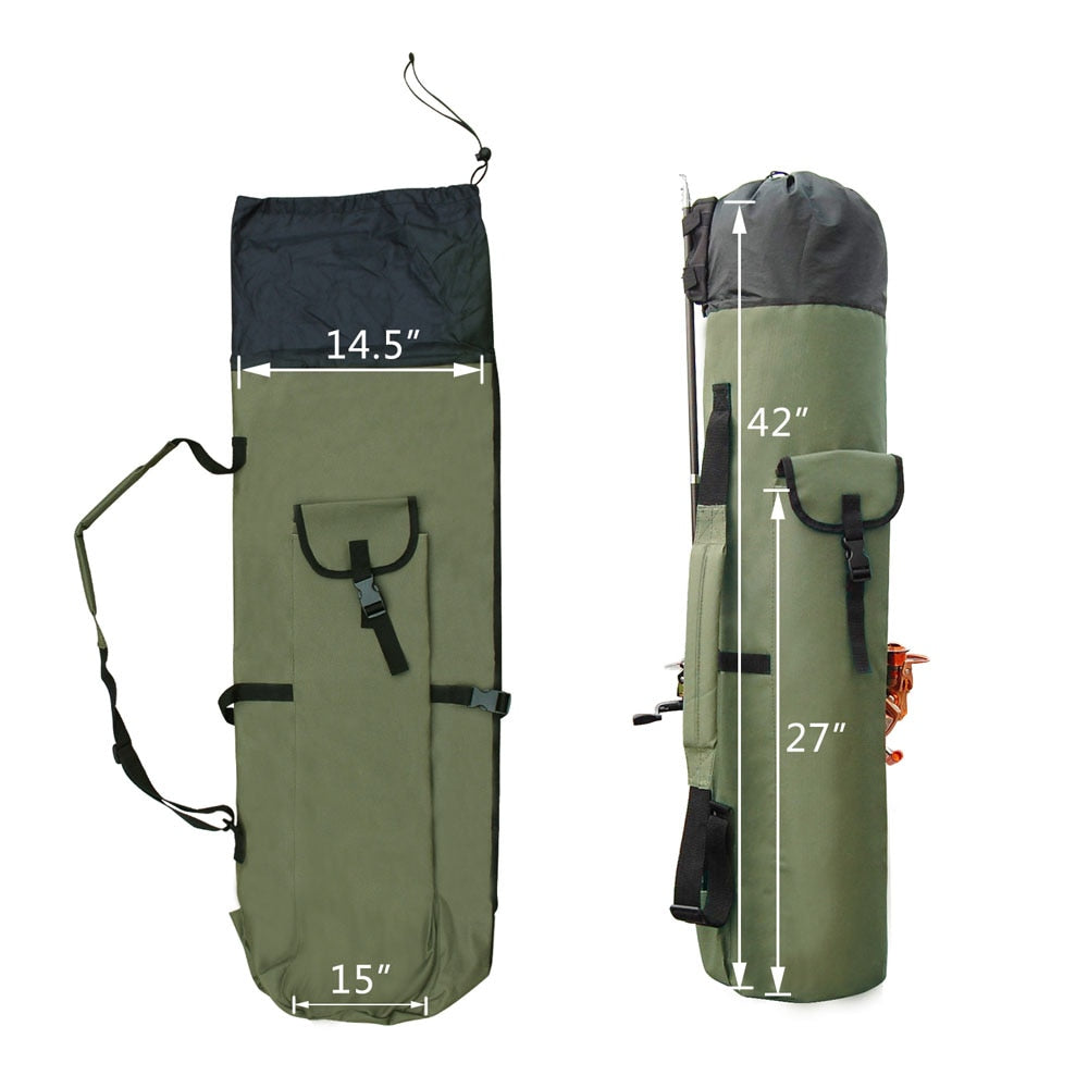 Portable Multifunction Nylon Fishing Rod Tackle Storage Bag