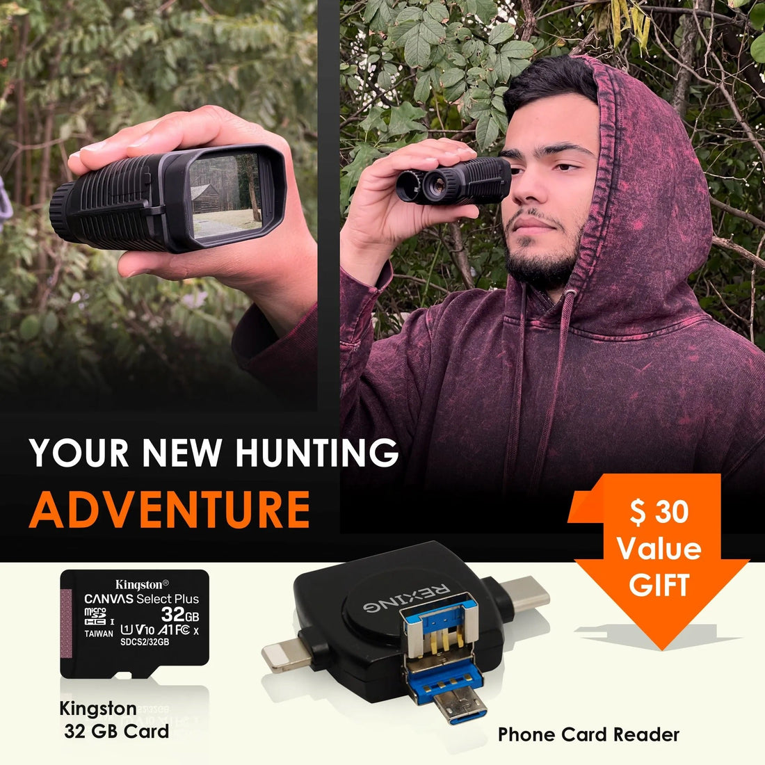 B1 Mini 1080p Night Vision Binoculars – Travel & Hunting